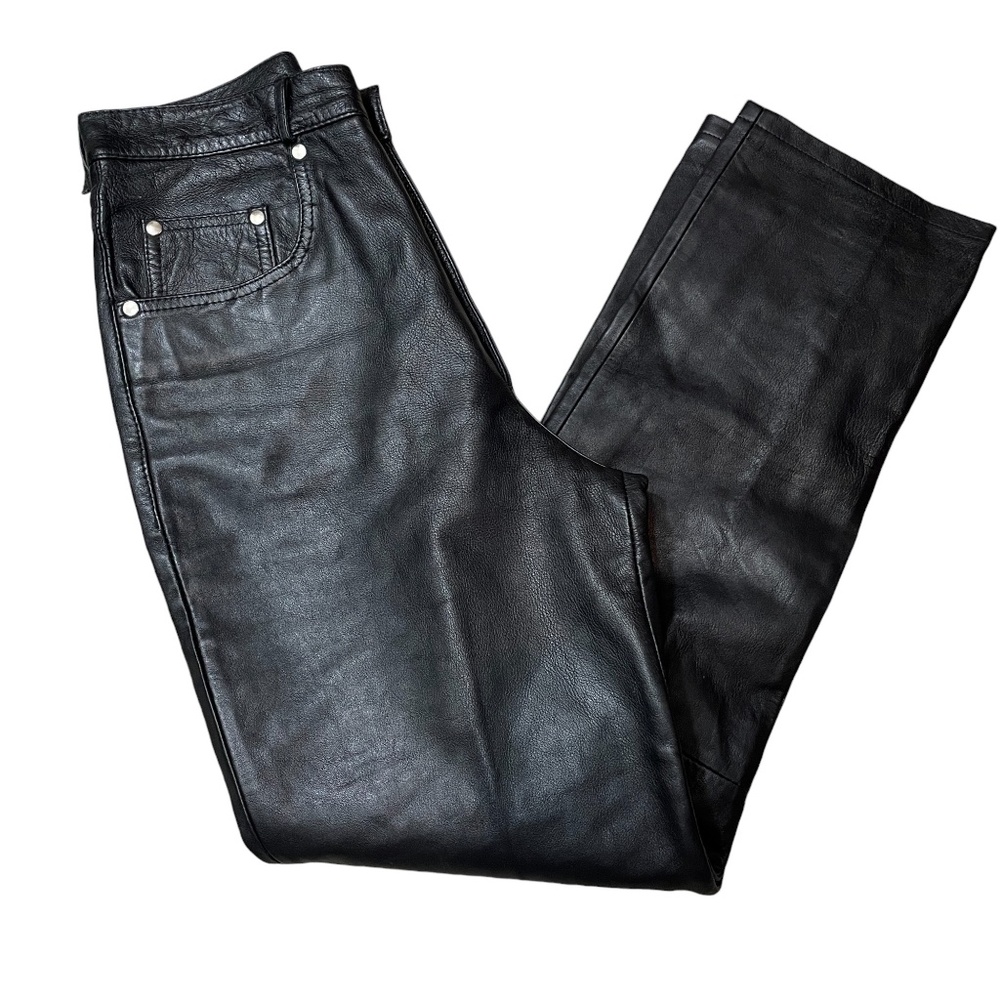 Saguaro‎ 6 Womens Pants 100% Leather Zipper Straight Leg Pockets
